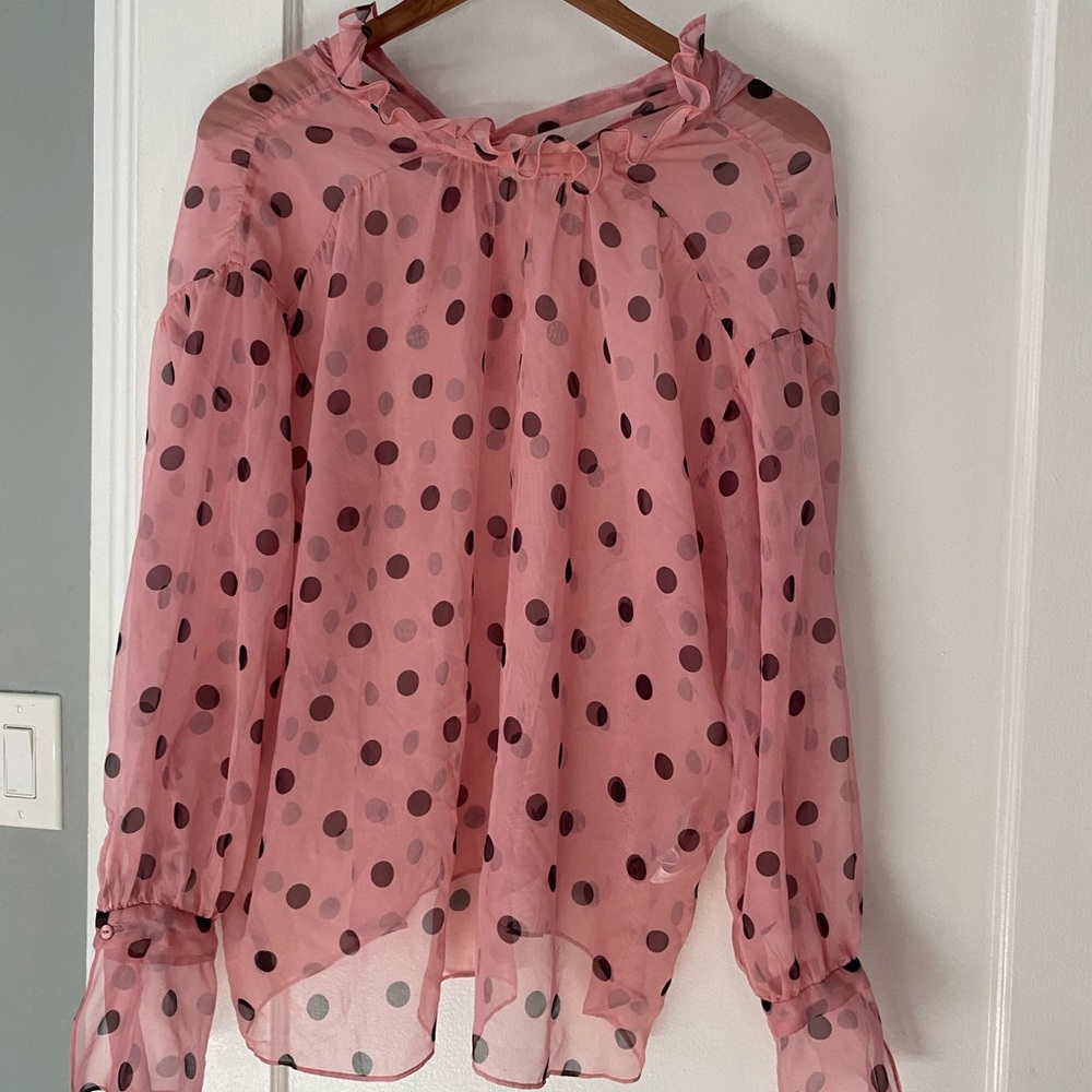 Zara dot blouse